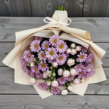 Букет цветов из:  Розы и Хризантемы #REPLACE_PRED# Сенном