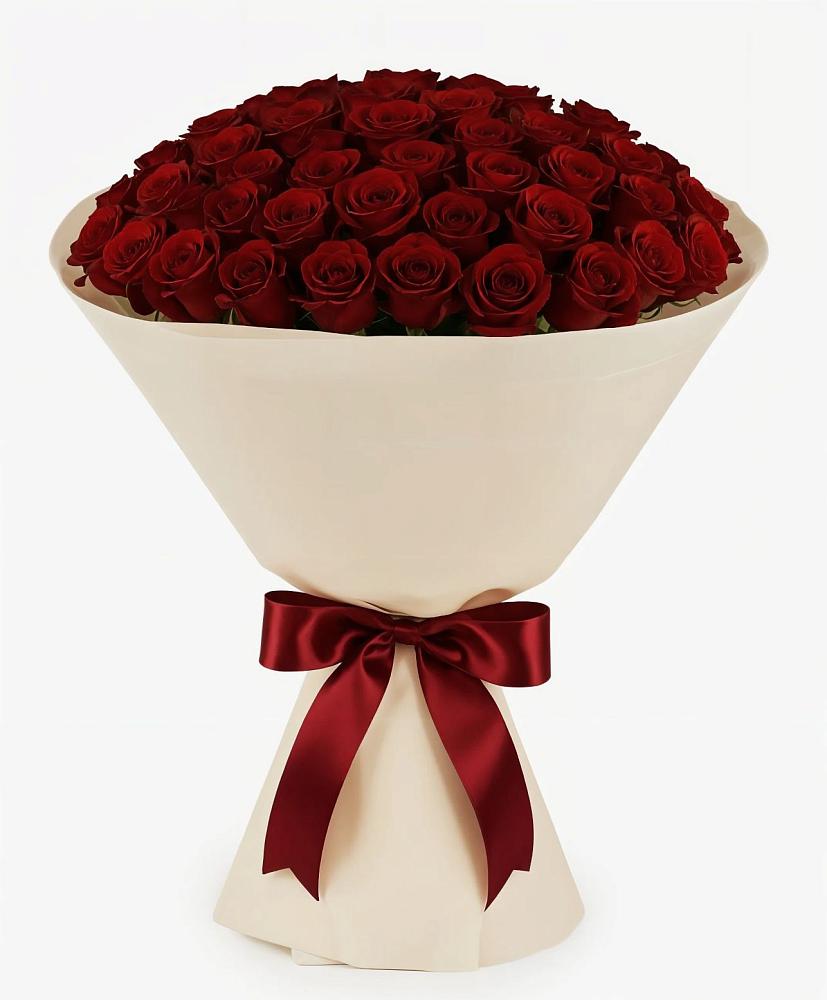 Букет 101 Бордовая роза Блэк Бакарра в Сенном